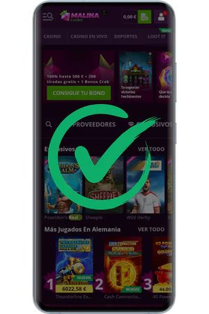 Malina Casino España registro exitoso cuenta activa